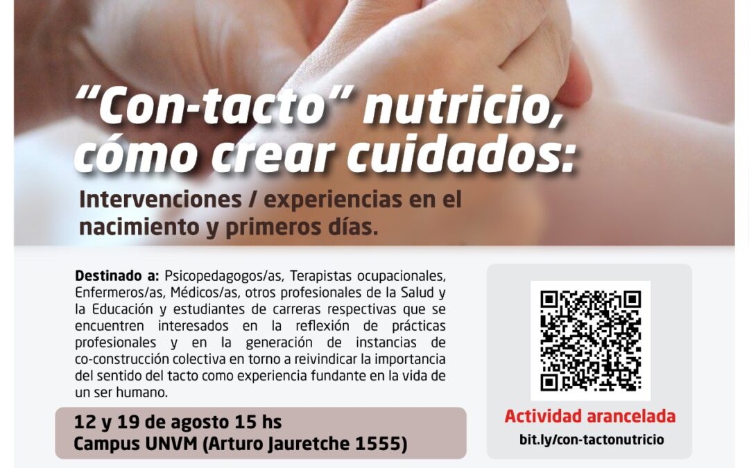 El Instituto de Humanas realizará el taller “Con-tacto nutricio: cómo crear cuidados”