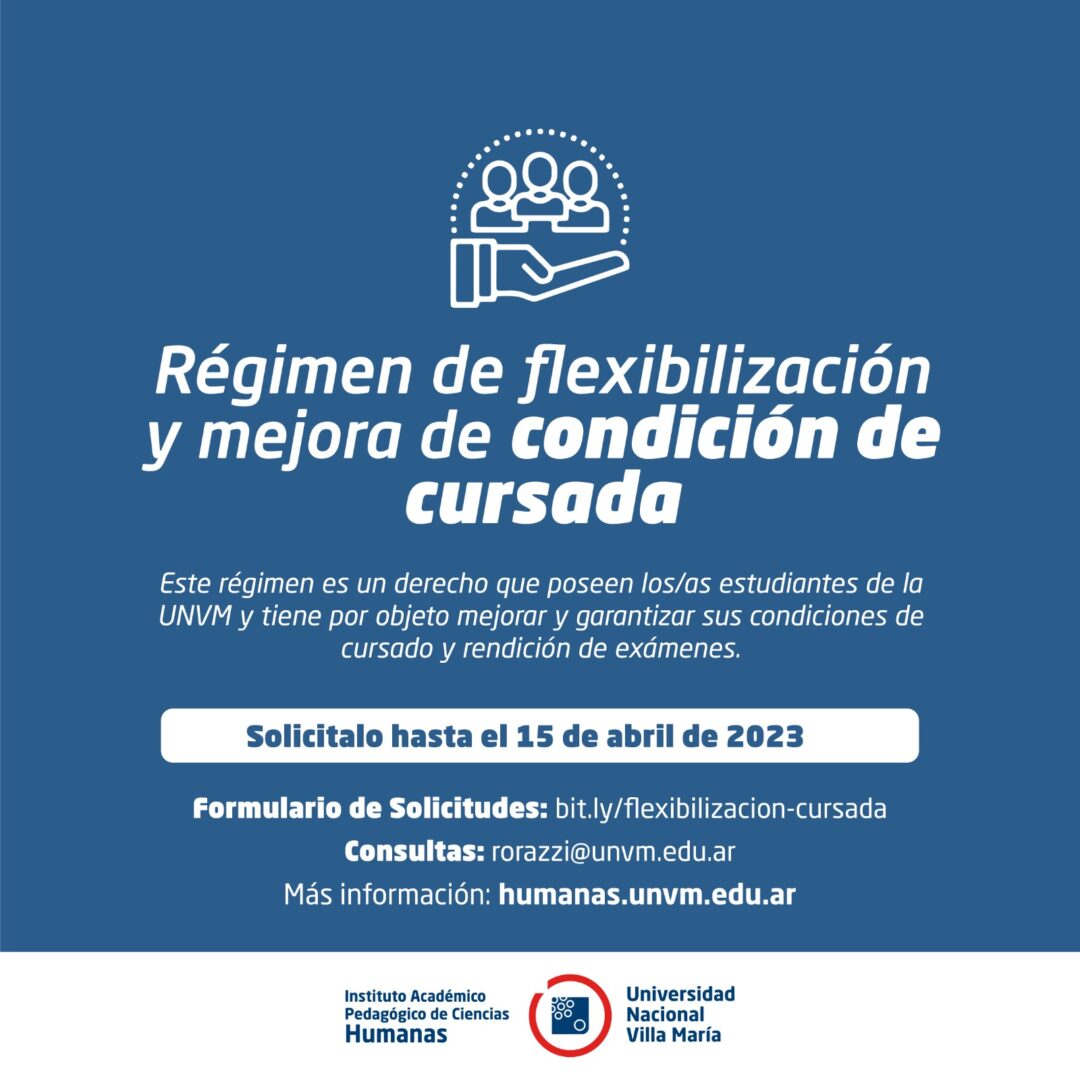 Se encuentra abierto el plazo del Régimen de Flexibilización y mejora de condición de cursada de Estudiantes Trabajadores/as
