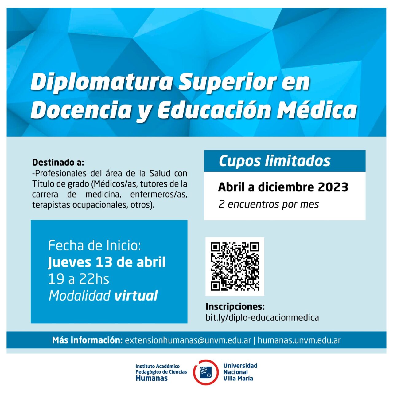 Inscripciones abiertas para la Diplomatura Superior en Docencia y Educación Médica