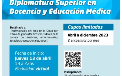 Inscripciones abiertas para la Diplomatura Superior en Docencia y Educación Médica