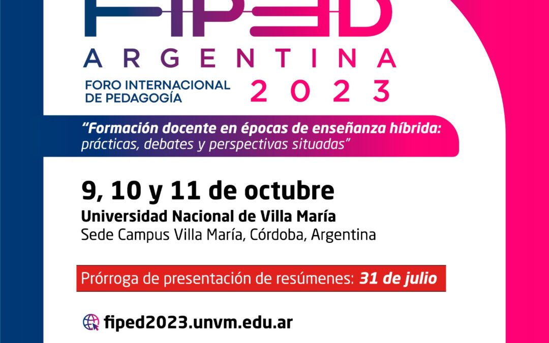 Por primera vez se realizará en Argentina el Foro Internacional de pedagogía 2023