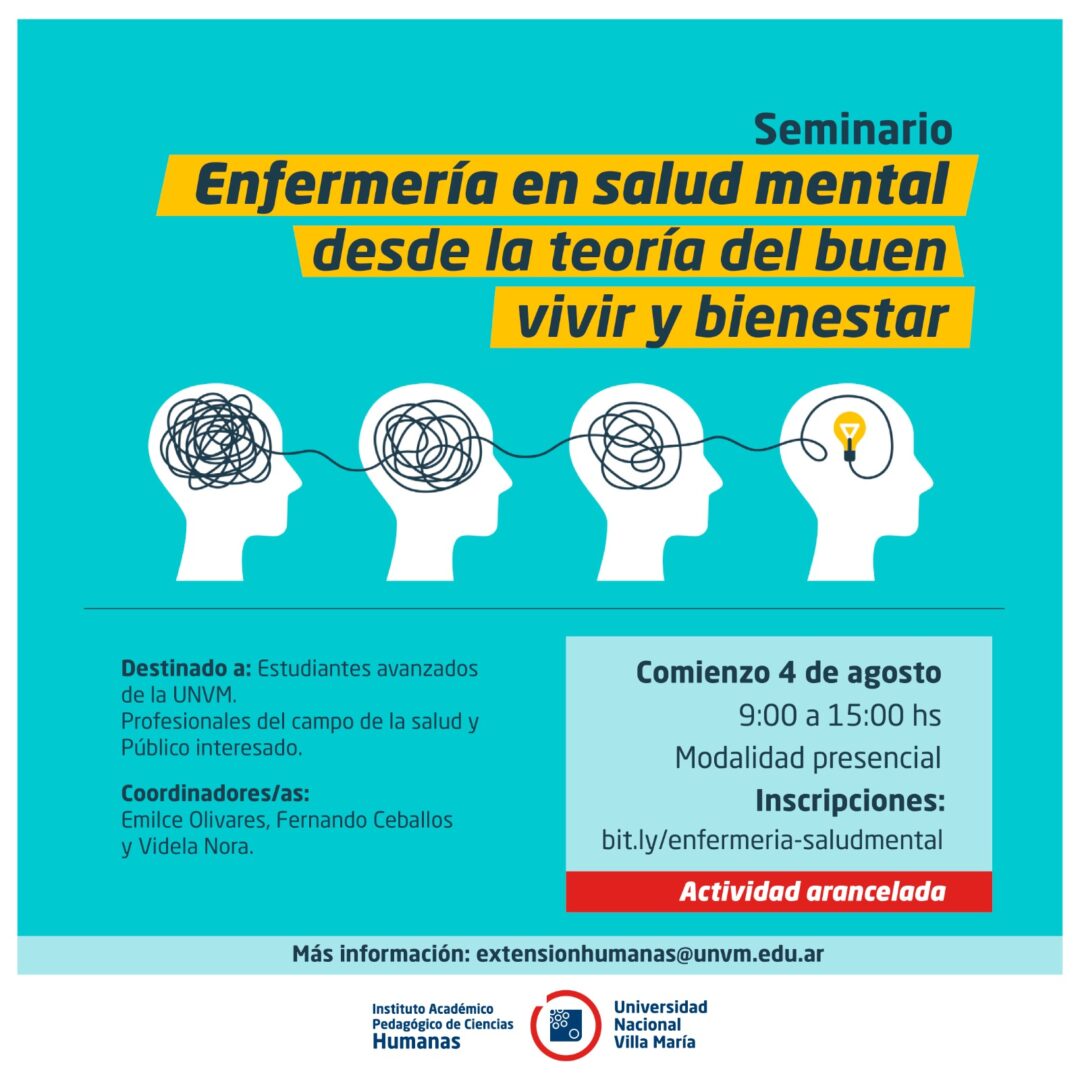 Inscripciones abiertas para el seminario “Enfermería en Salud Mental desde la teoría del buen vivir y bienestar”