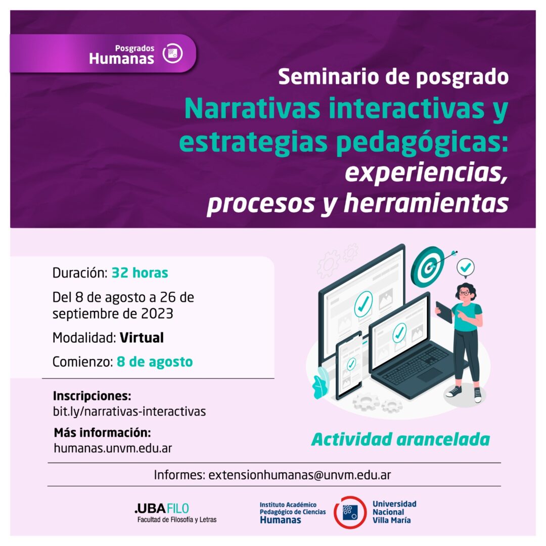 Humanas y la UBA lanzan un seminario sobre narrativas interactivas