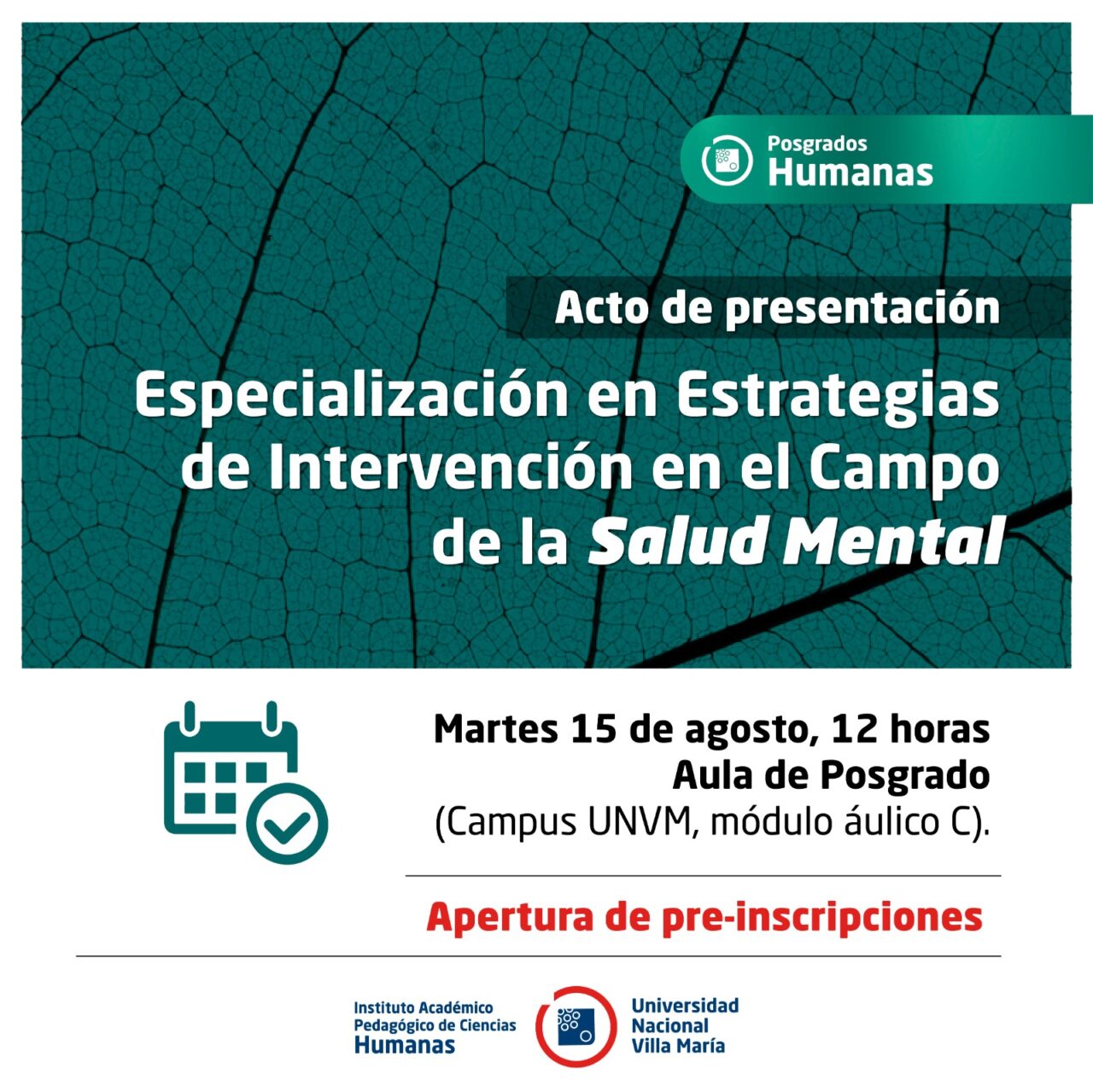 Especialización en Estrategias de Intervención en el Campo de la Salud Mental