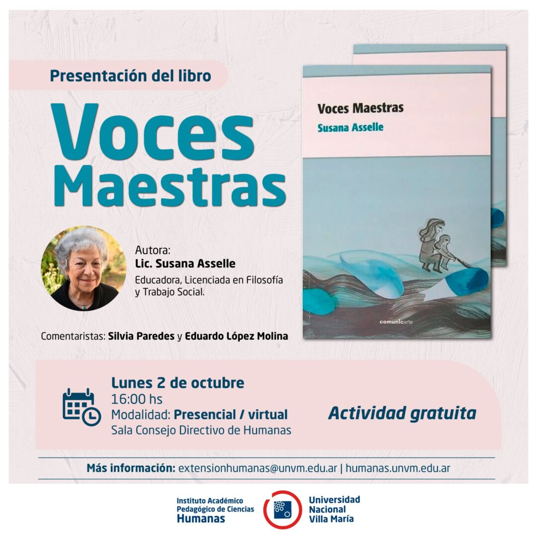 Presentarán el libro ‘’Voces Maestras’’