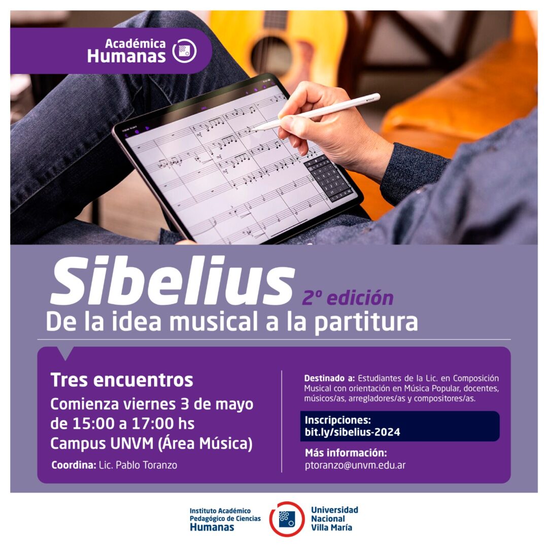 Inscripciones abiertas para el curso sobre Sibelius “De la idea musical a la partitura”