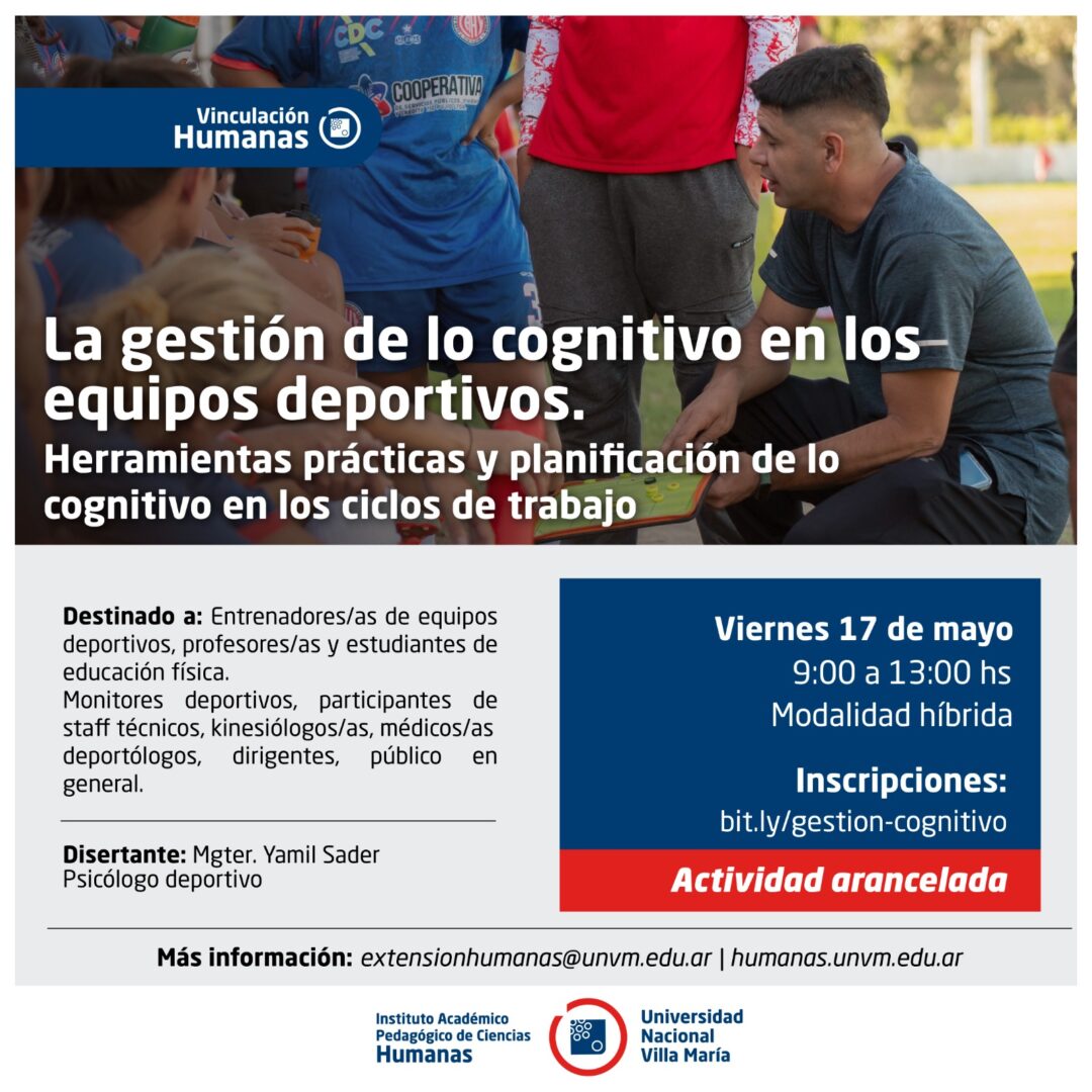 Inscripciones abiertas para el curso “La gestión de lo cognitivo en los grupos deportivos”