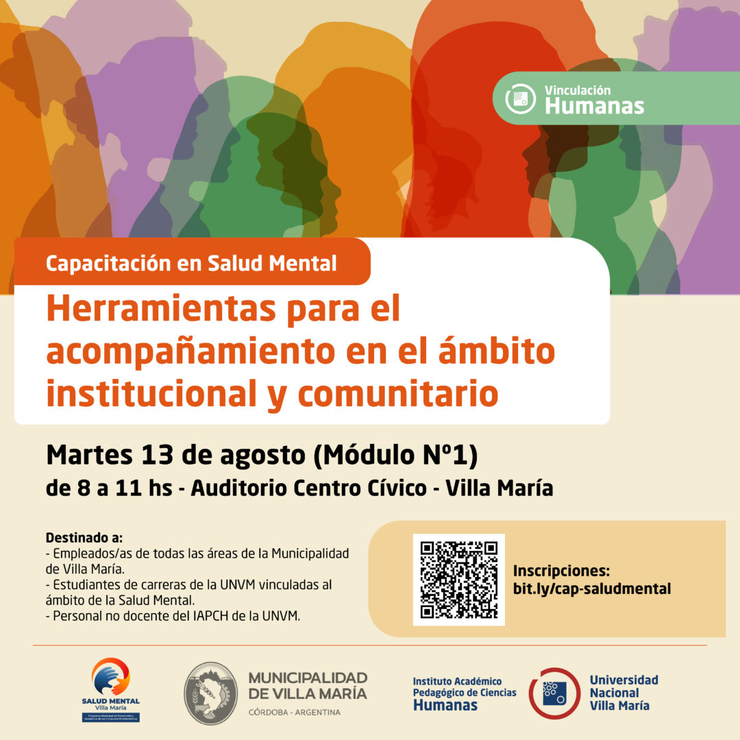 El Instituto de Humanas y el municipio villamariense realizarán una capacitación en salud mental para sus comunidades