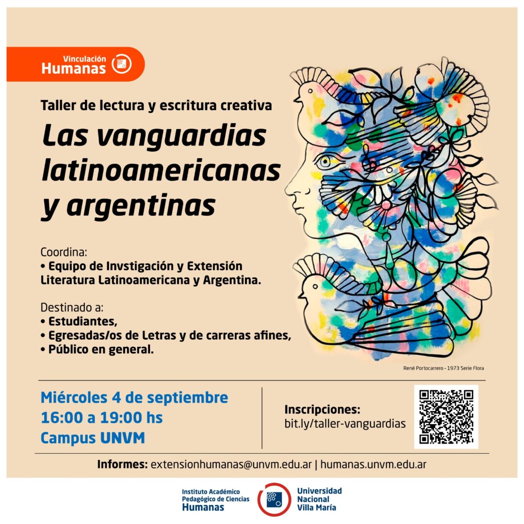 Realizarán un taller de lectura y escritura creativa: “Las vanguardias latinoamericanas y argentinas”