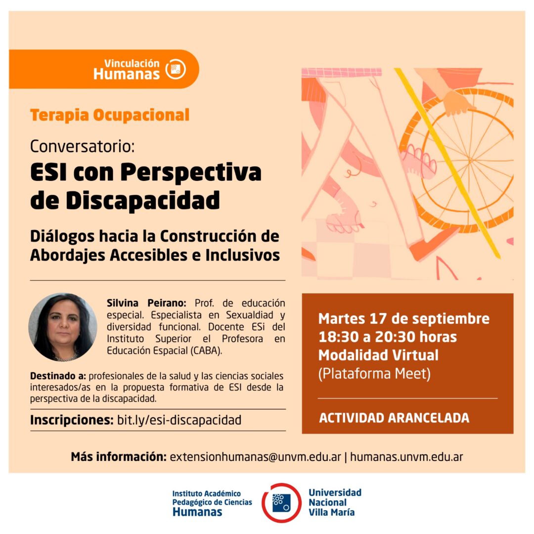 Realizarán el conversatorio “ESI con Perspectiva de Discapacidad”