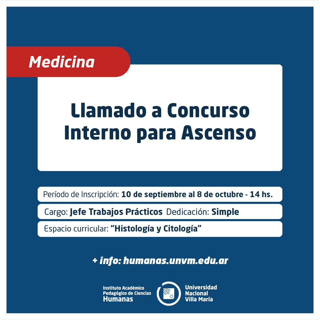 Medicina: Llamado a Concurso Interno para Ascenso