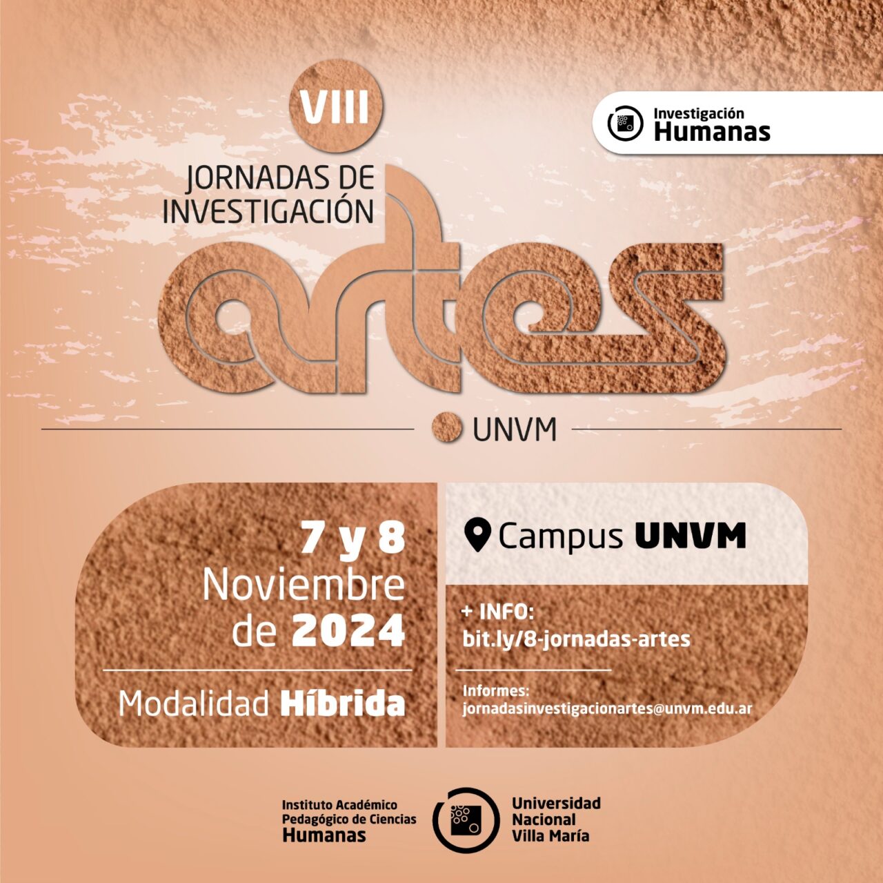 Villa María se convertirá en el epicentro del arte y la investigación en las 8° Jornadas de Artes UNVM