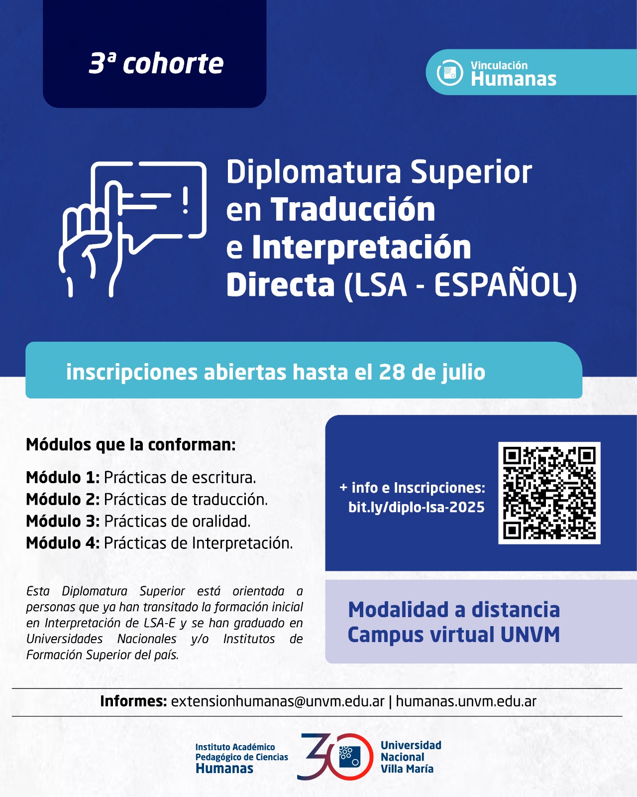 Abren las inscripciones para una nueva cohorte en la Diplomatura Superior en Traducción e Interpretación Directa
