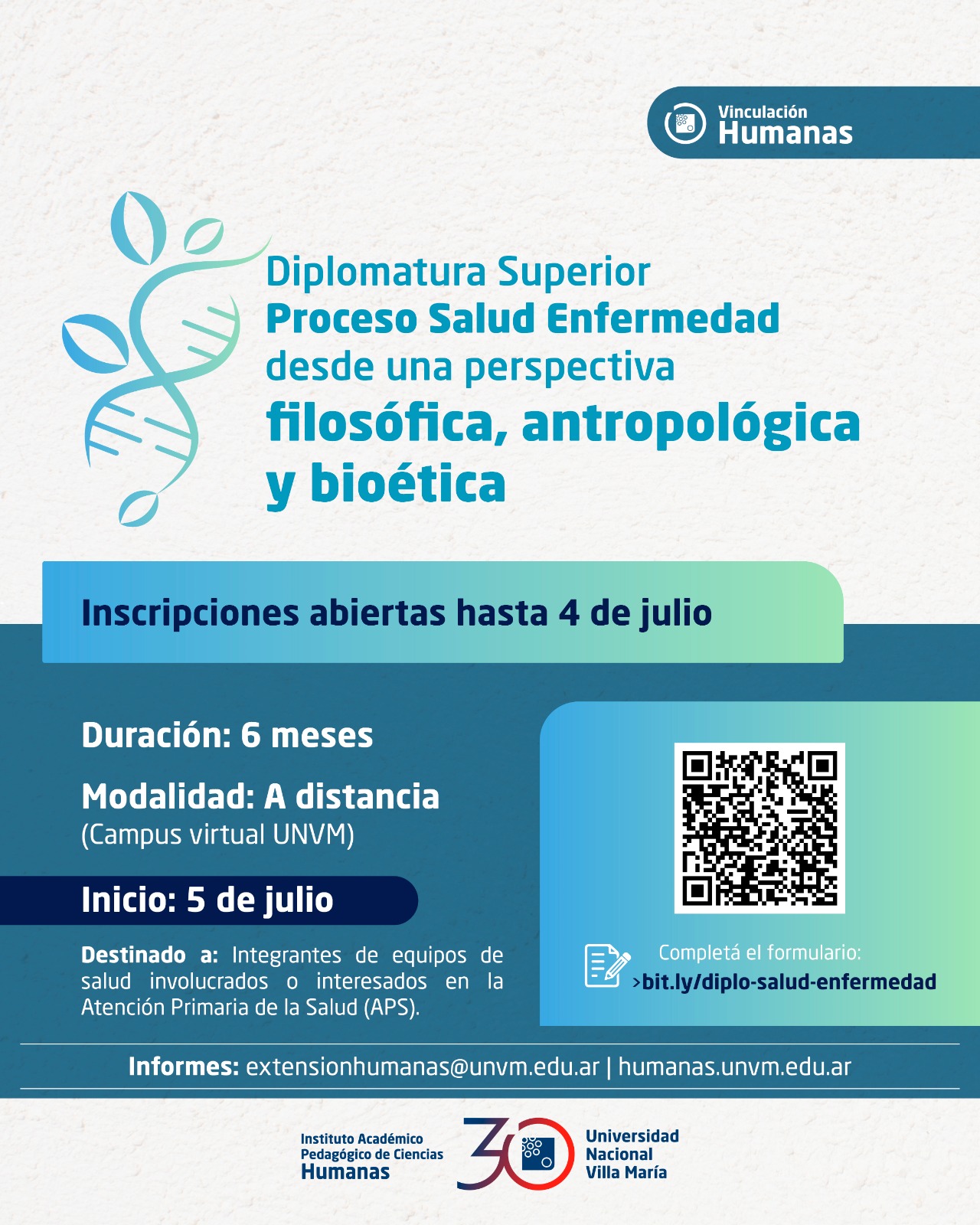 El Instituto de Humanas propone una Diplomatura para repensar la salud desde múltiples enfoques