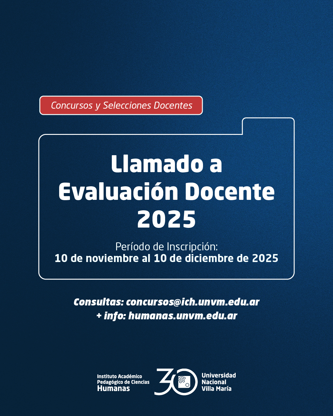 Llamado 2025 a Evaluación Docente