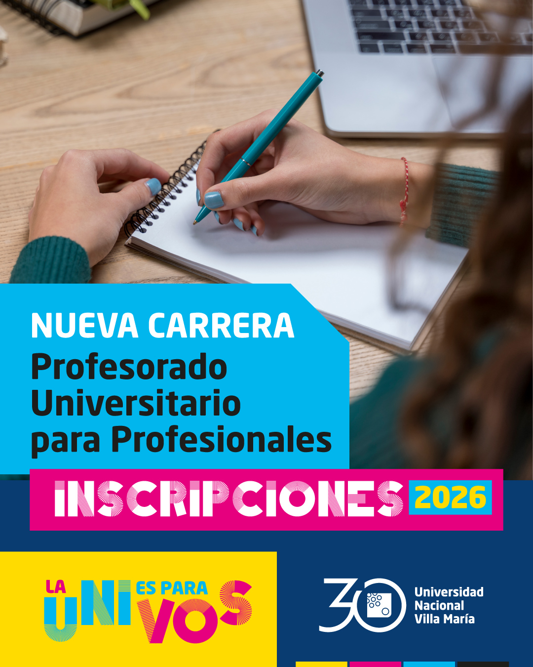 La UNVM abre inscripciones para una nuevo Profesorado Universitario