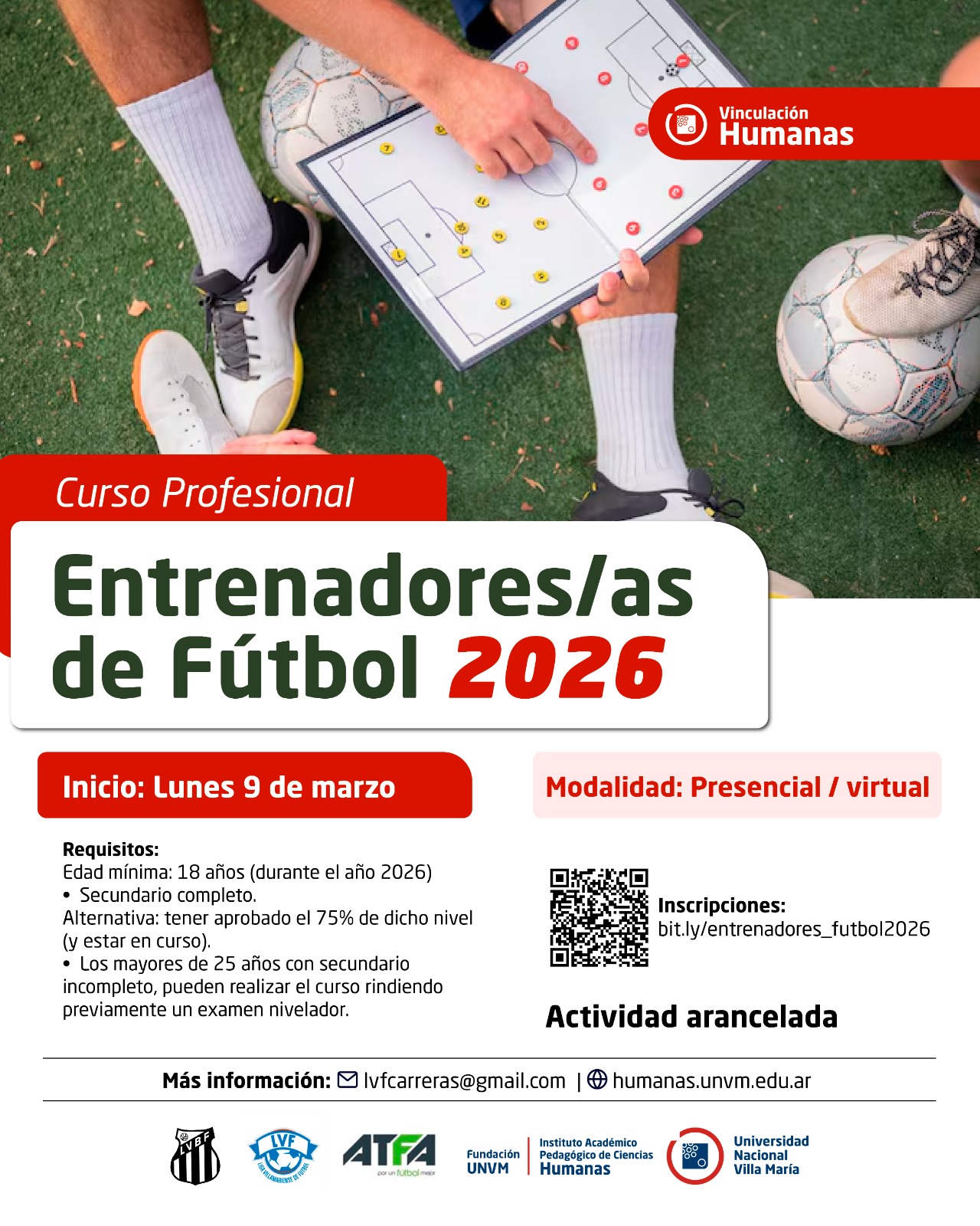 Abrieron las inscripciones para el Curso Profesional de Entrenadores de Fútbol 2026