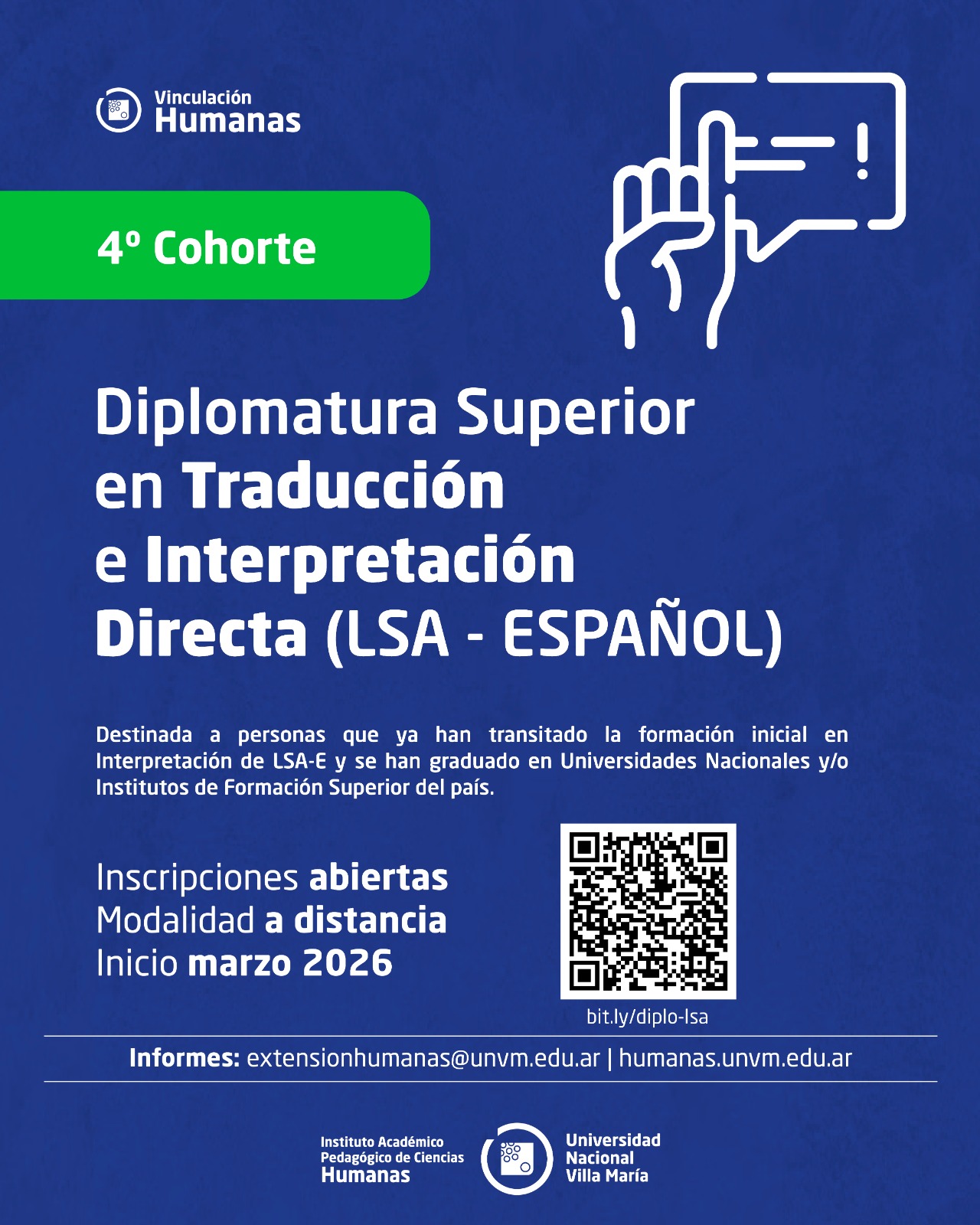 Abrieron las inscripciones para una nueva cohorte en la Diplomatura Superior en Traducción e Interpretación Directa