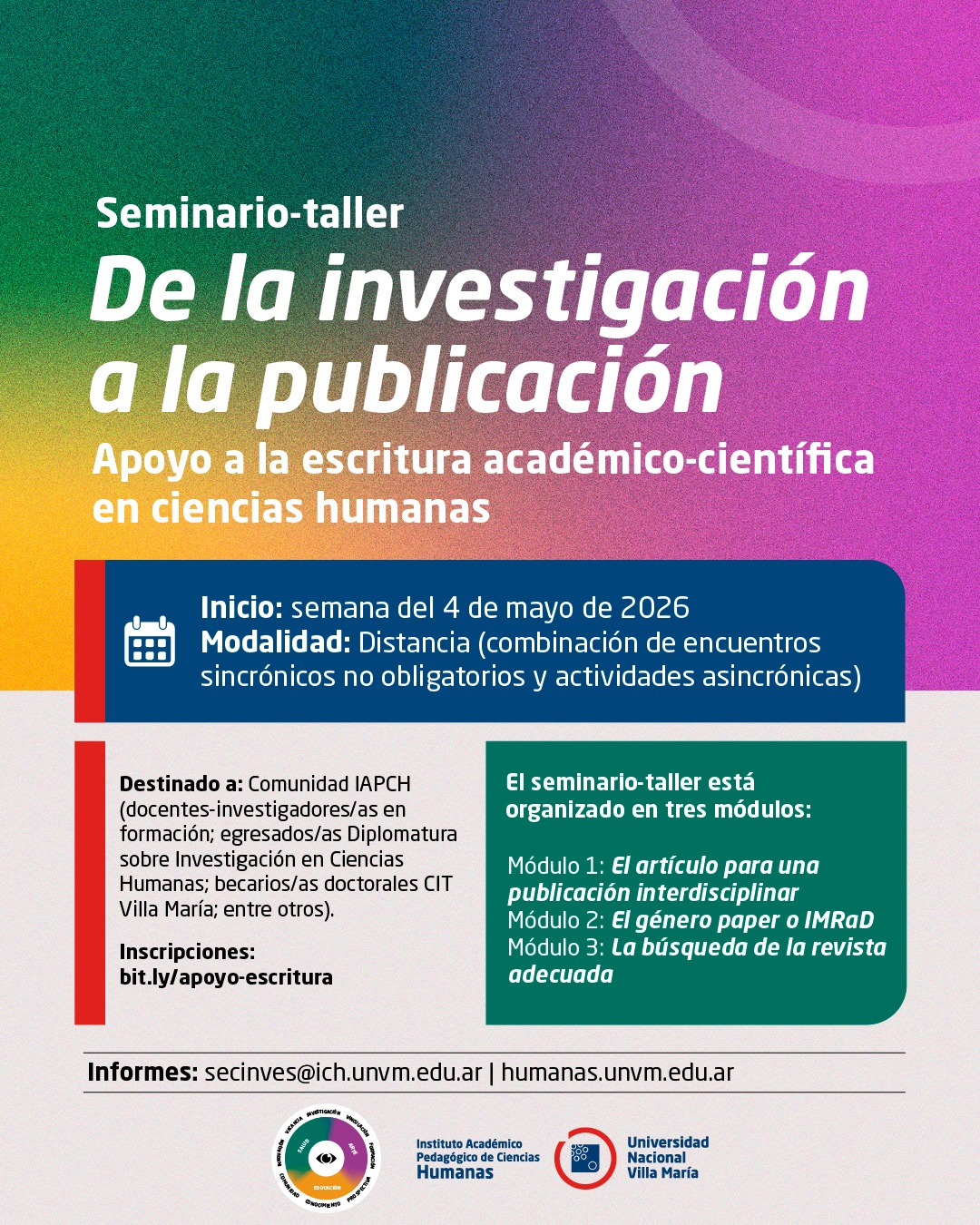 Seminario-taller para fortalecer la escritura académico-científica