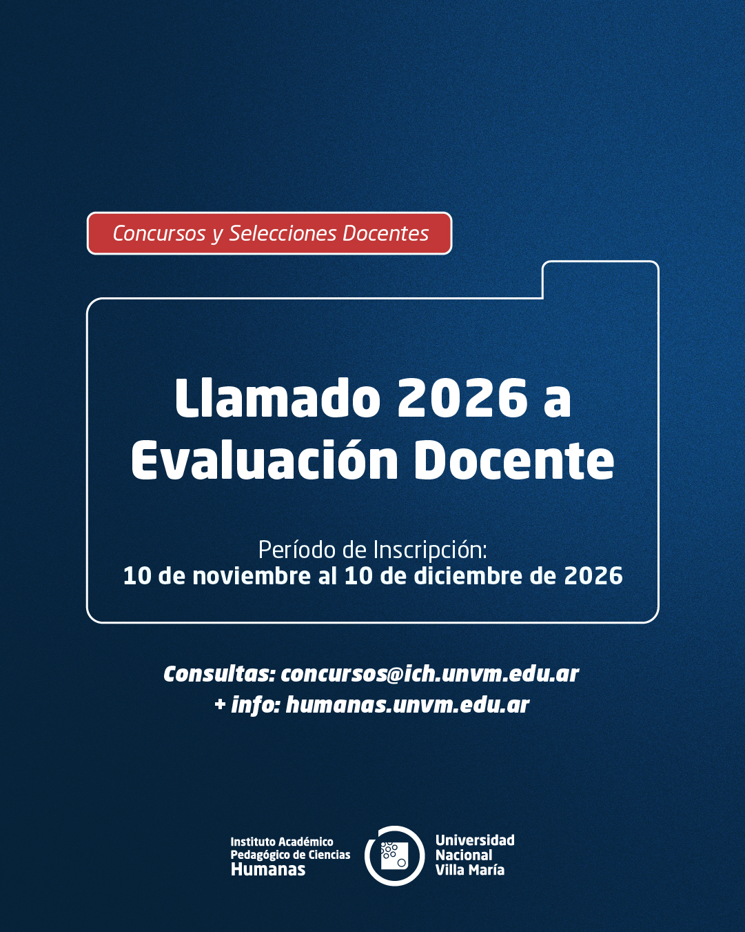 Llamado 2026 a Evaluación Docente